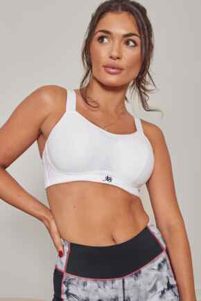 Energy Empower U/W Lightly Padded Convertible Sports Bra - White