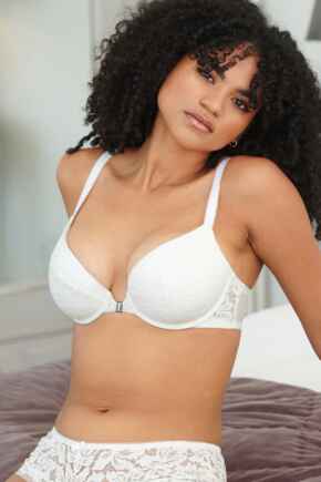 Reflection Front Fastening Padded Bra  - White
