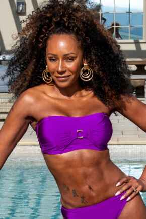 Samoa Strapless Bandeau Underwired Top - Purple