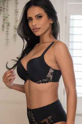 Sofia Contour Padded T-Shirt Bra - Black