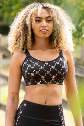Energy Empower U/W Lightly Padded Convertible Sports Bra - Black/Gold