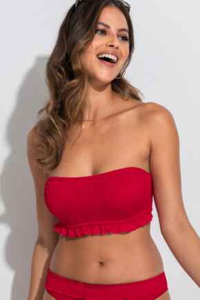 Free Spirit Strapless Underwired Top - Red