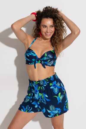 LENZING™ ECOVERO™ Viscose Beach Short - Navy Tropical