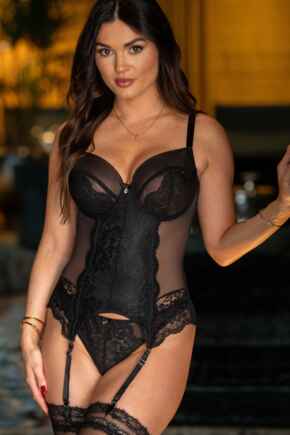 Milan Underwired Basque  - Black