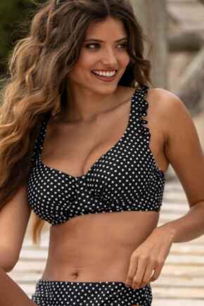 Sicily Longline Underwired Top - Black/White