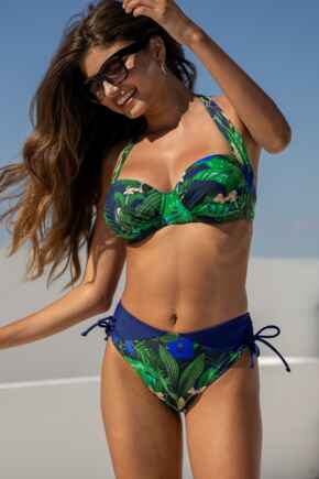 Palermo Adjustable Side Bikini Brief - Navy Fern
