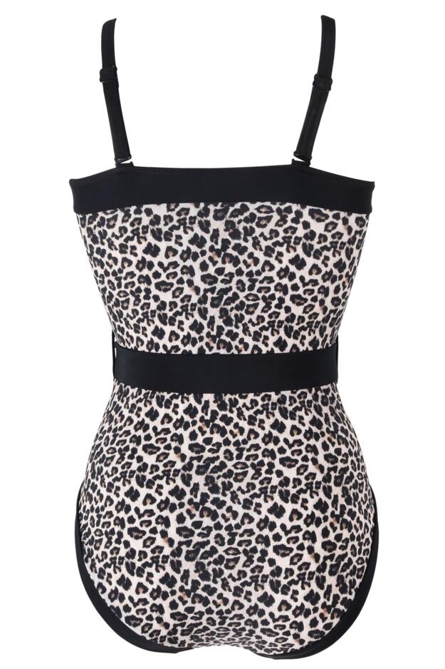 Removable Straps Belted Control Swimsuit