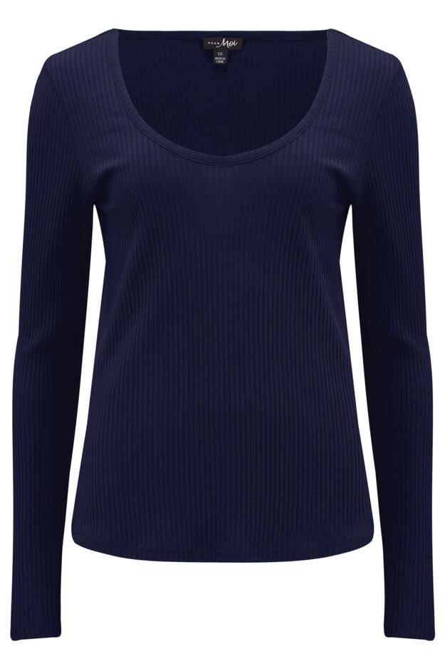 Rib Jersey Long Sleeve Top 