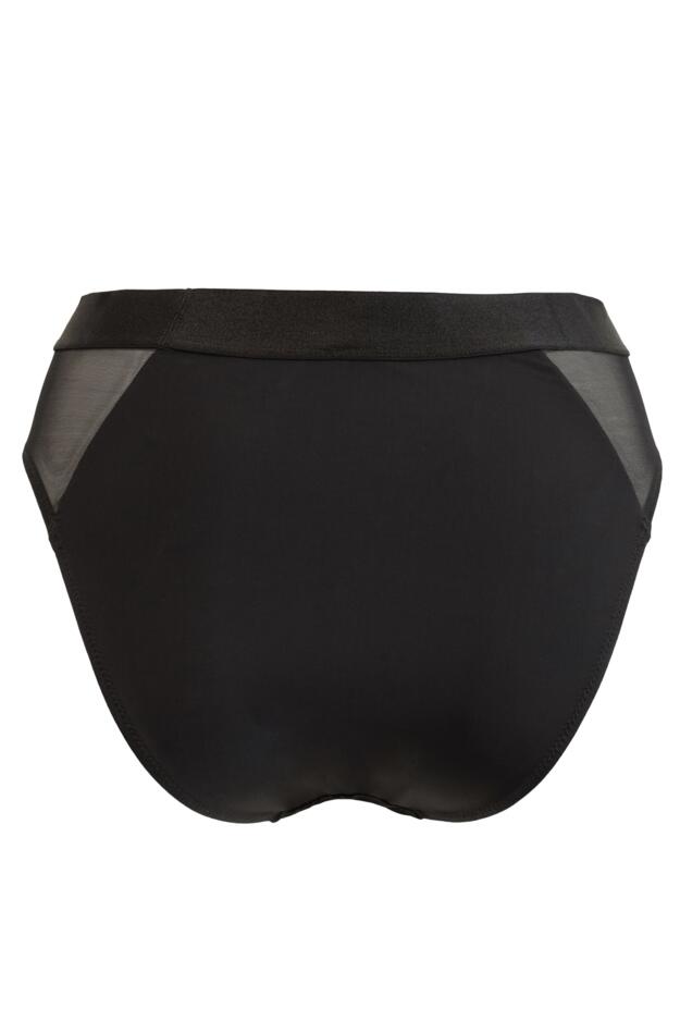 India Mesh and Lace High Leg Brief 