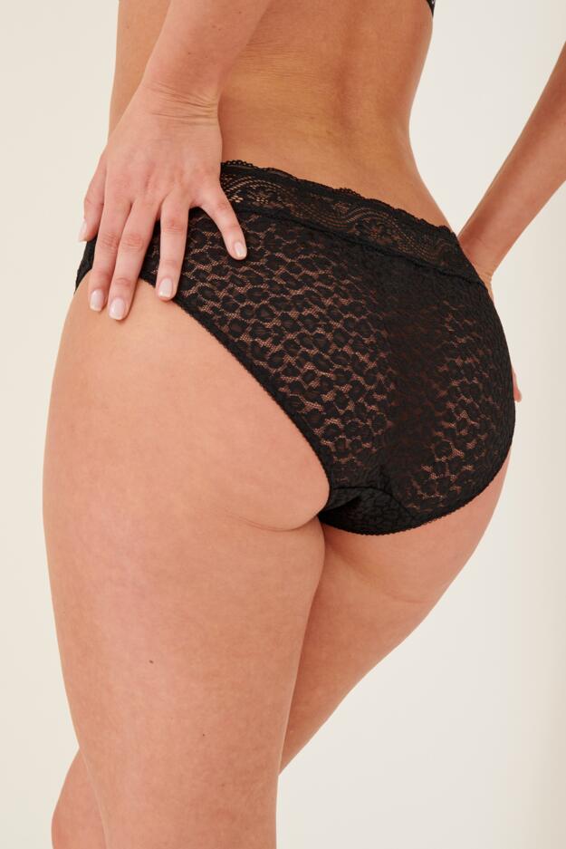 Leopard Lace Midi Brief 