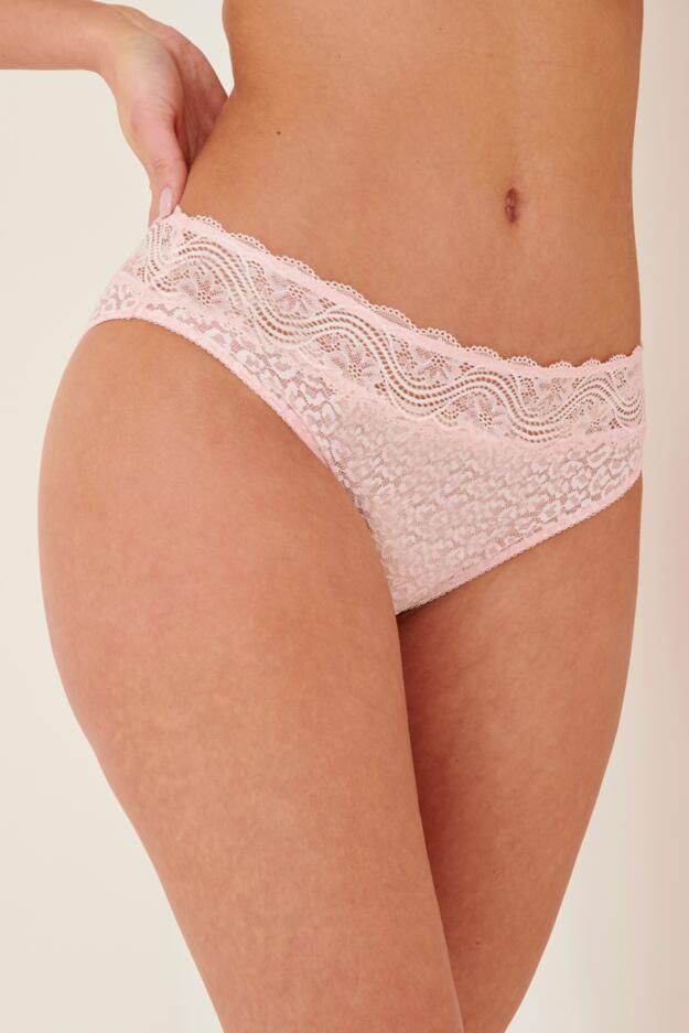 Leopard Lace Midi Brief 