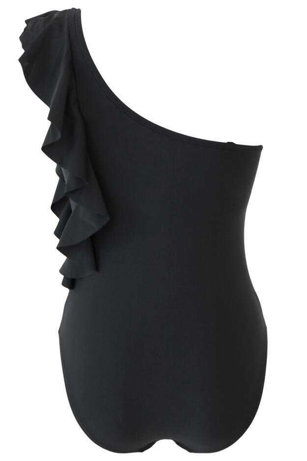Frill Shoulder Control Swimsuit