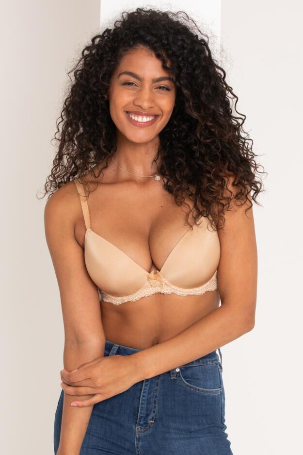 Flora Padded Push Up Plunge T Shirt Bra