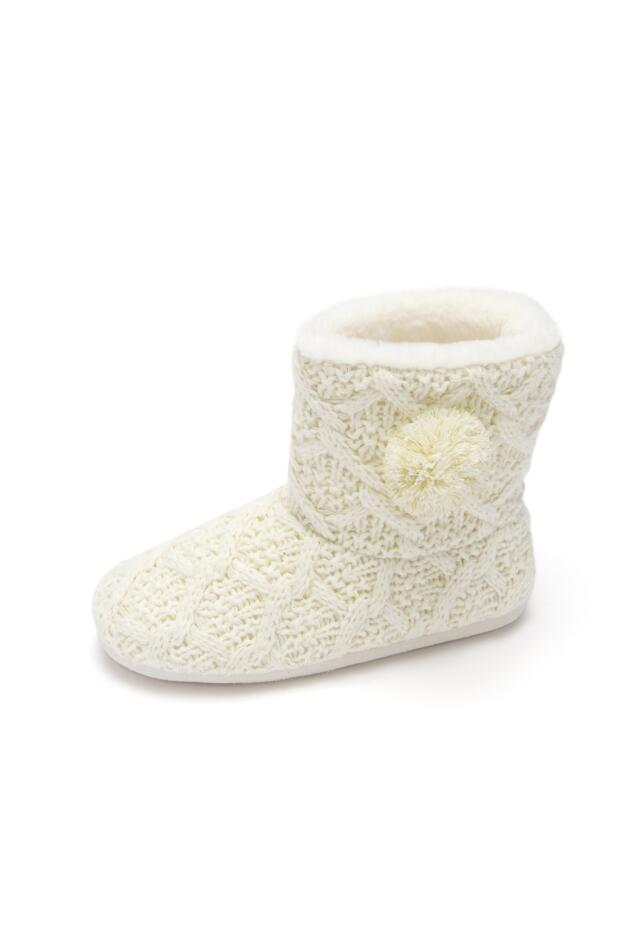 Cable Knit Bootie Slipper