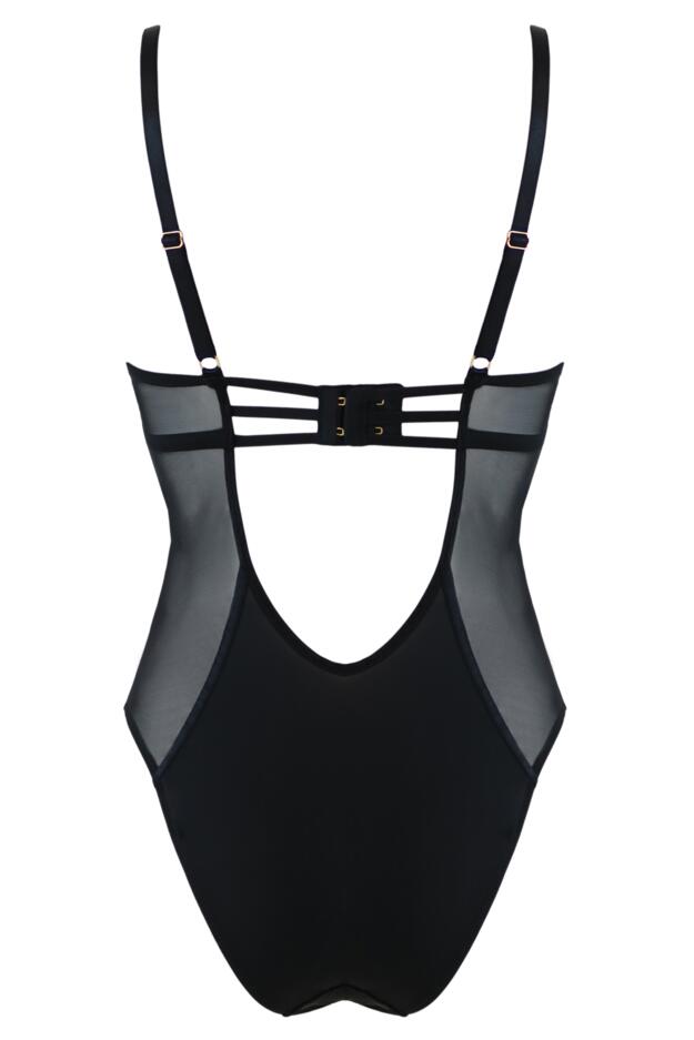 India Sheer and Opaque Underwired Plunge Body