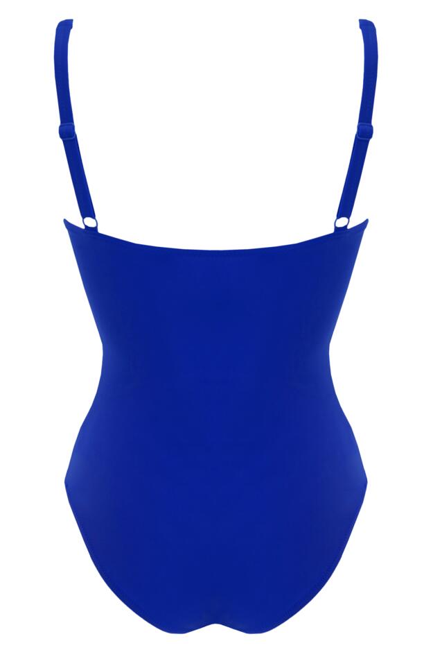 Frill Lace Up Tummy Control Swimsuit