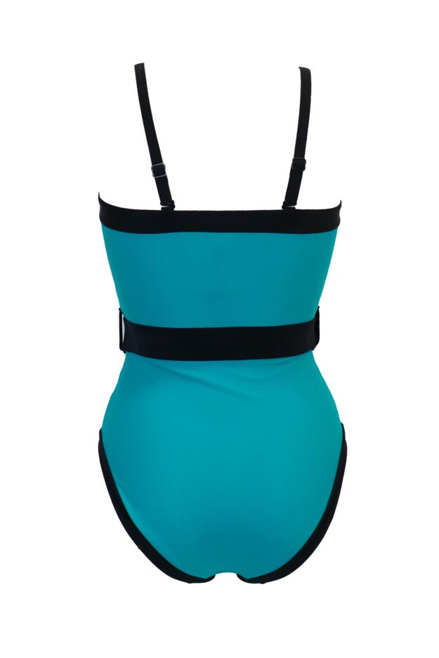 Removable Straps Belted Control Swimsuit