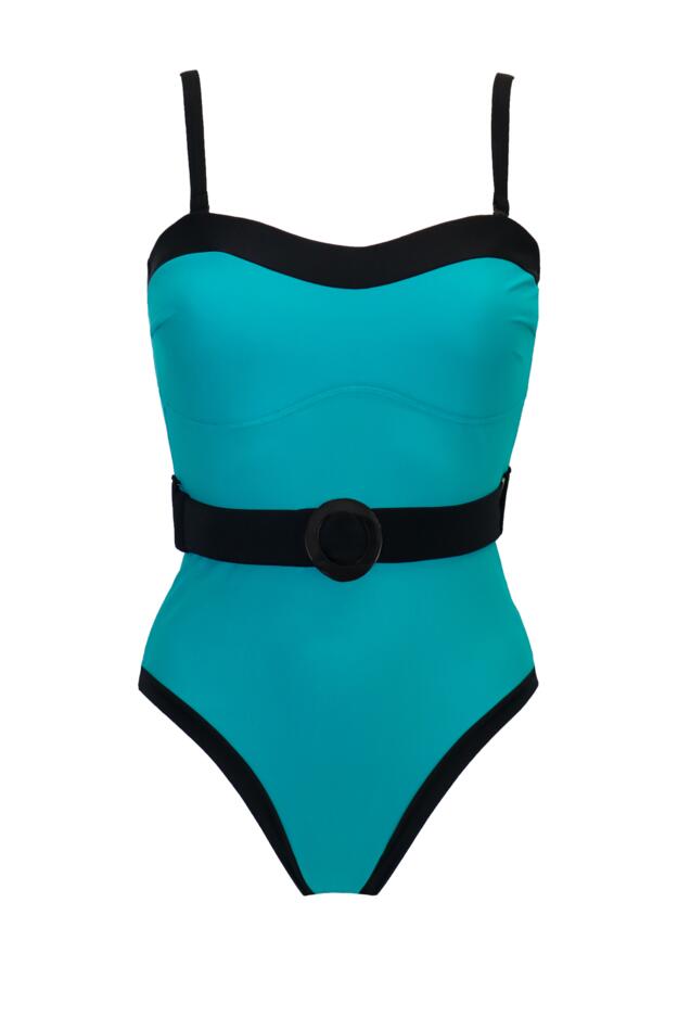 Removable Straps Belted Control Swimsuit
