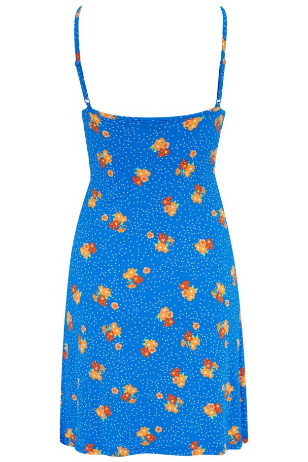 Strappy Tie Front Jersey Mini Dress 