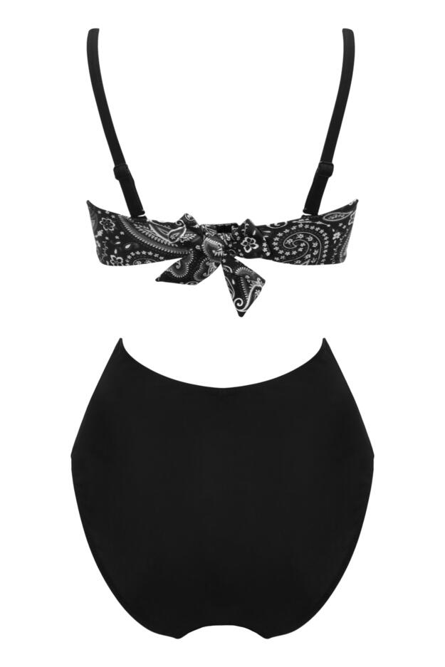 Scarf Strapless Tummy Control Swimsuit 