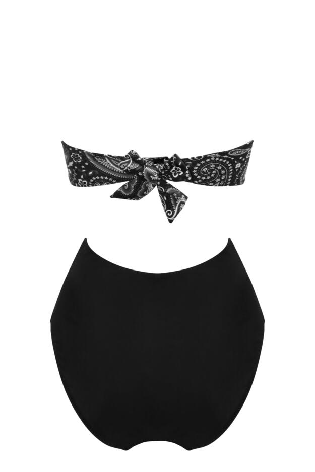 Scarf Strapless Tummy Control Swimsuit 