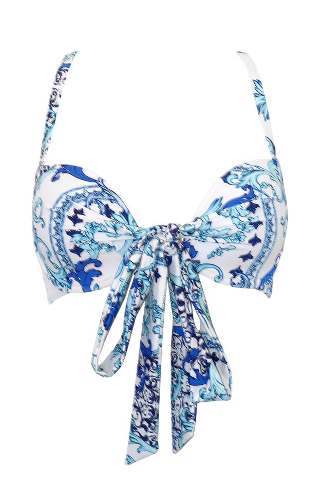 Amalfi Front Fastening Wrap Around Padded Underwired Top