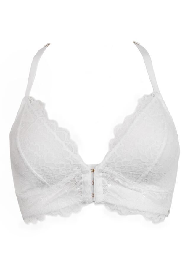 India Eyelash Lace Front Fastening Non Wired Bralette 