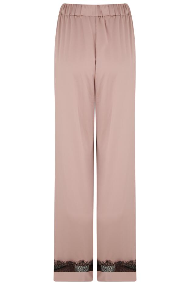 Dusk Satin and Lace Revere Collar Pyjama Set