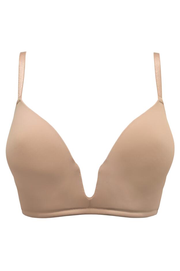 Definitions U Wire Lightly Padded Plunge Low Back Push Up Multiway Bra