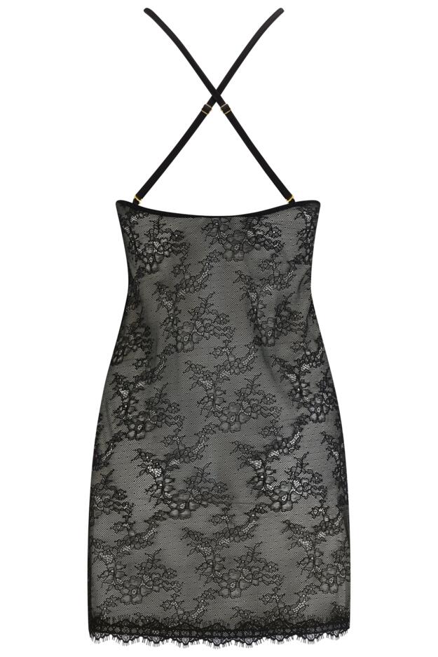 Boudoir Lace Split Hem Chemise