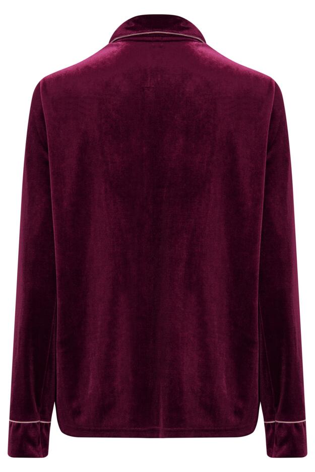 Velour Contrast Trim Pyjama Set