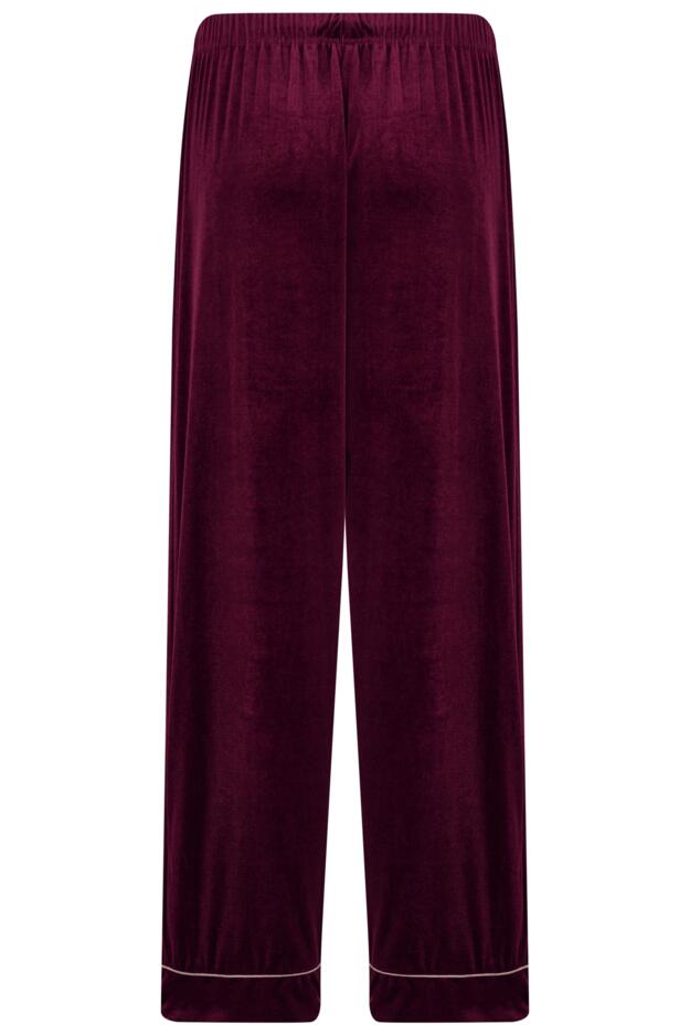 Velour Contrast Trim Pyjama Set