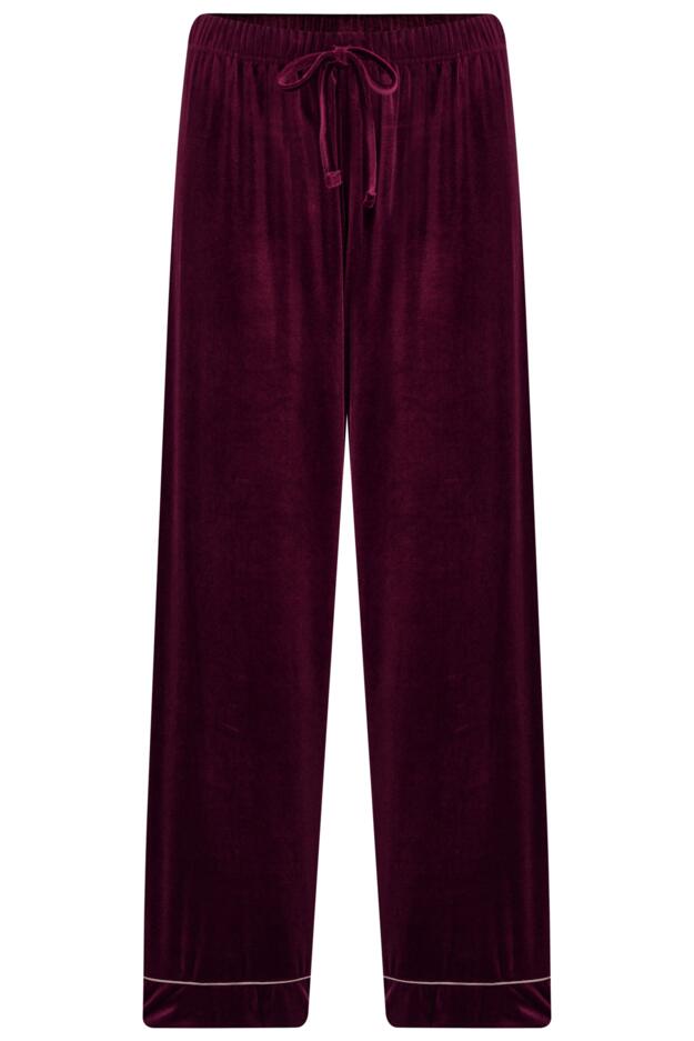 Velour Contrast Trim Pyjama Set