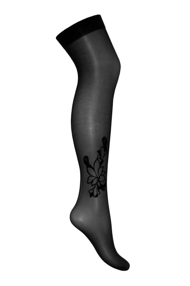 Icon Floral Flock 15 Denier Stocking