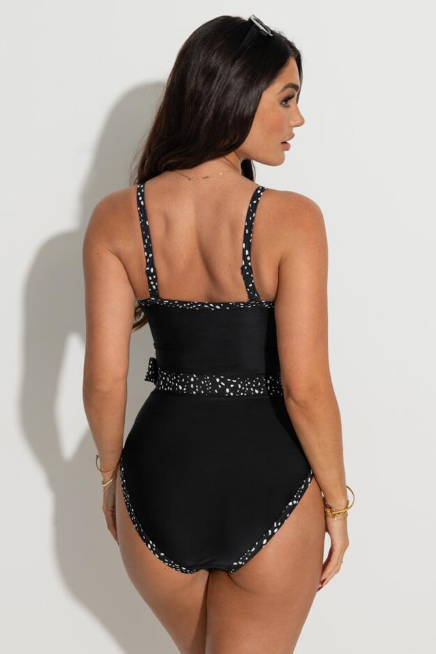 Rhodes Belted Removable Straps Tummy Control Swimsuit