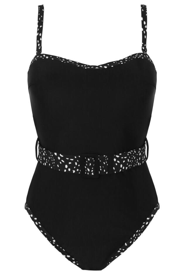 Rhodes Belted Removable Straps Tummy Control Swimsuit