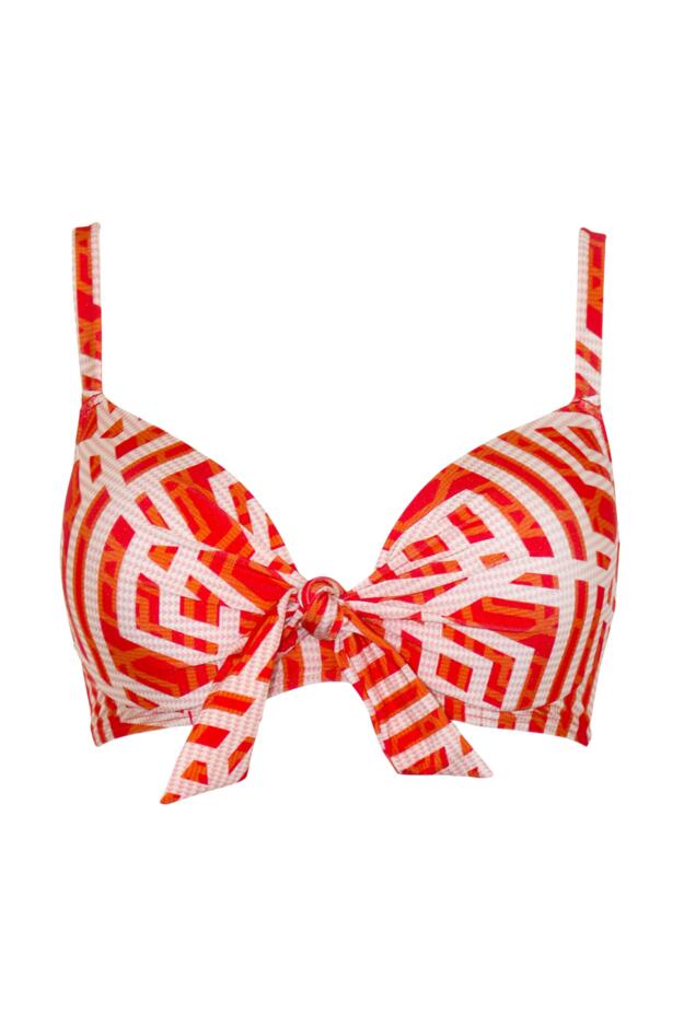 Casablanca Lightly Padded Underwired Front Tie Top