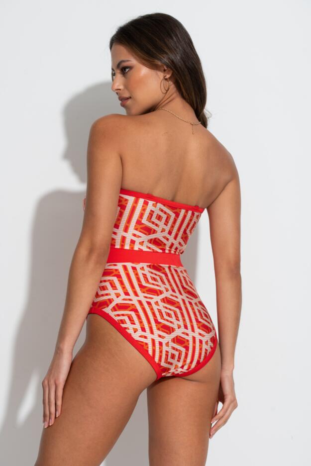 Casablanca Removable Straps Belted Control Swimsui