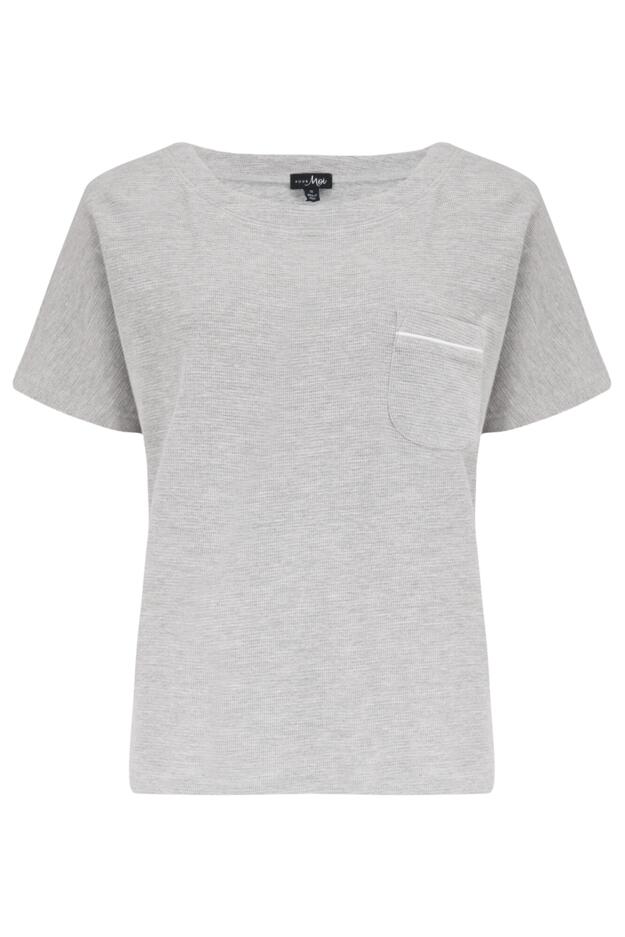 Waffle Pocket Detail Top and Short Loungewear Set