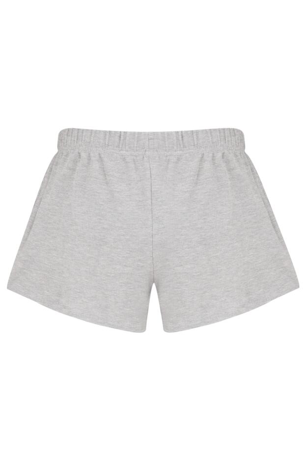 Waffle Pocket Detail Top and Short Loungewear Set