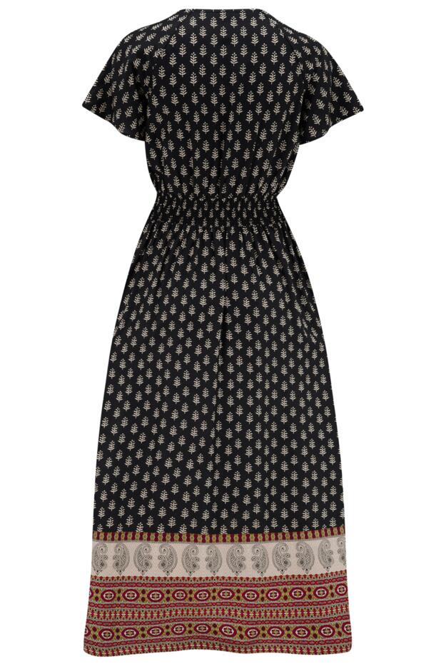 Border Print High Low Midaxi Beach Dress