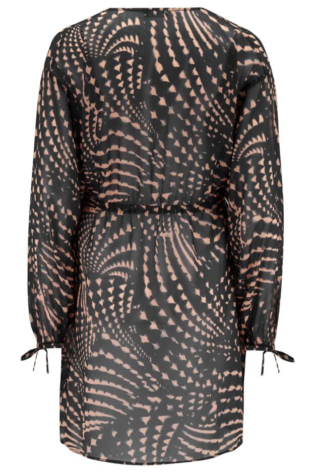 Recycled Chiffon Tie Sleeve Kimono