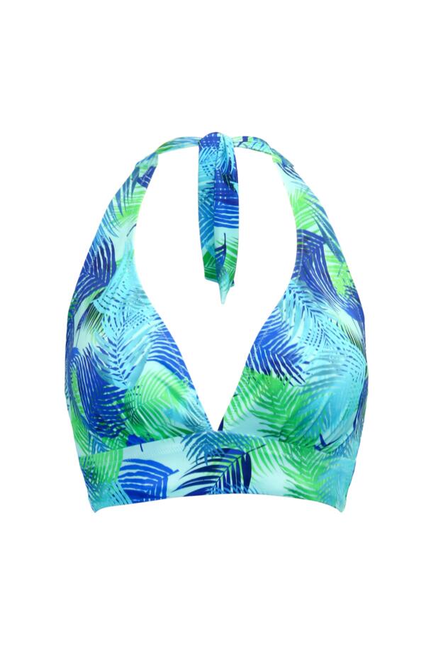 Aruba Non-Wired Longline Halter Bikini Top 