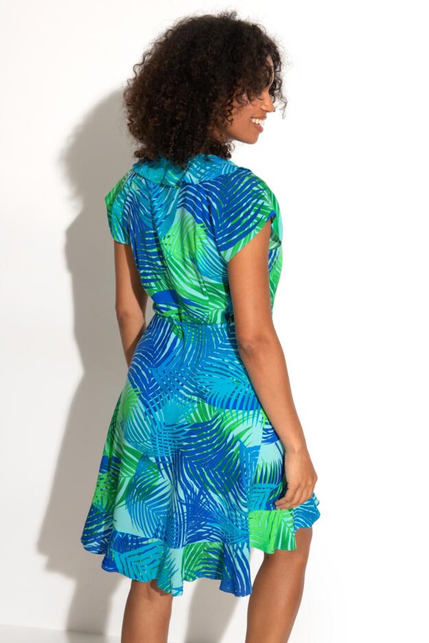 LENZING™ ECOVERO™ Viscose Frill Wrap Beach Dress 