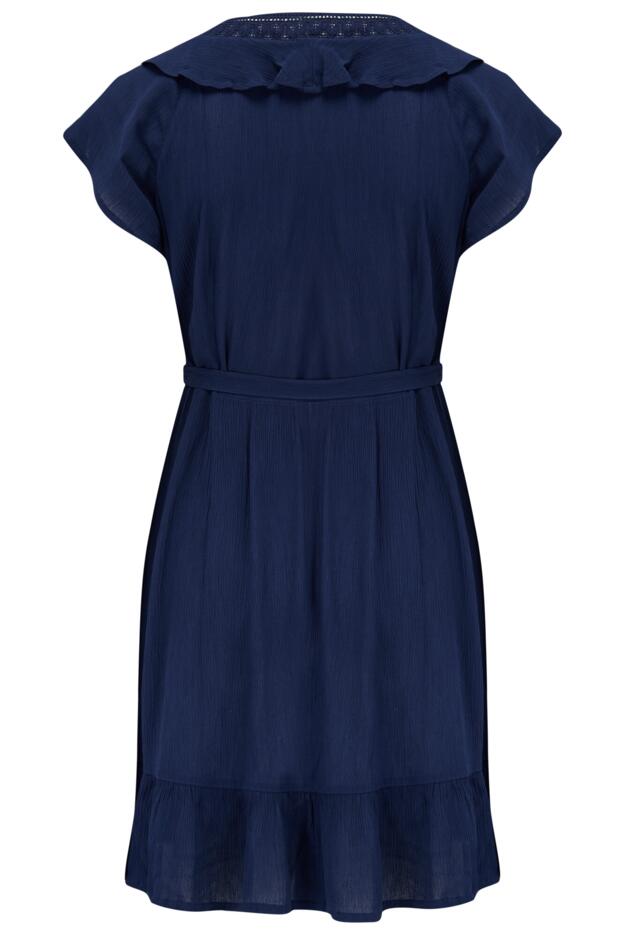 LENZING™ ECOVERO™ Viscose Crinkle Frill Wrap Beach Dress