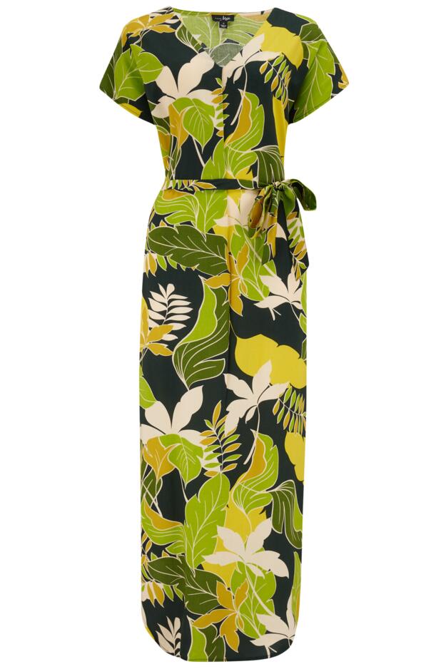 LENZING™ ECOVERO™ Viscose Belted Beach Kaftan Dress