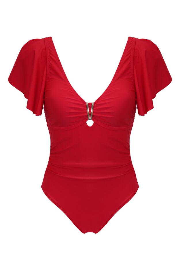 Andalucia Frill V-Neck Control Swimsuit
