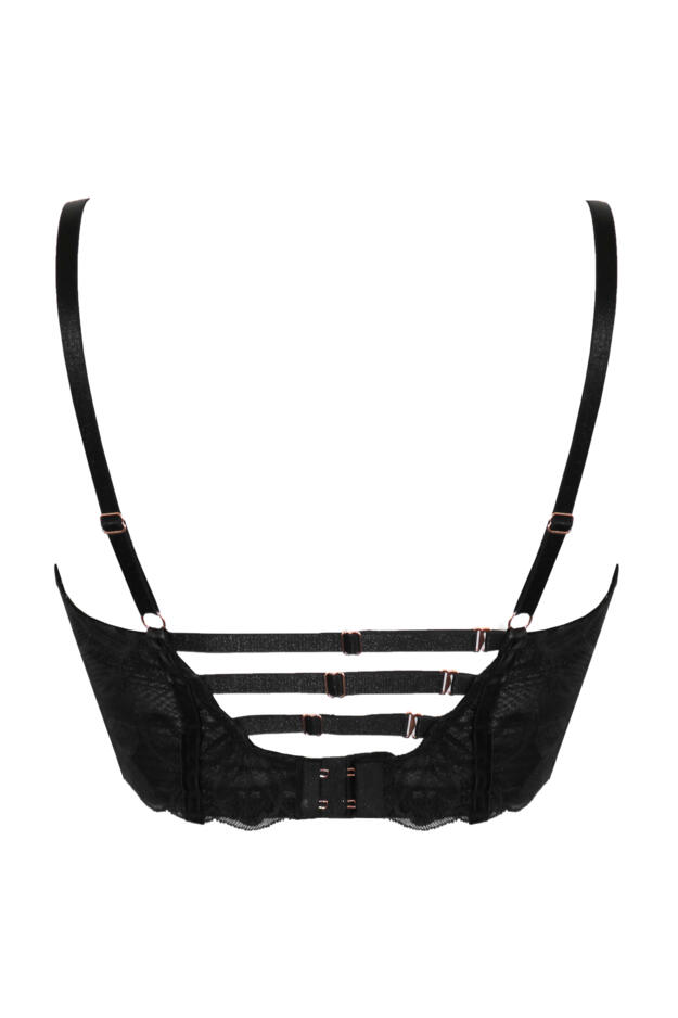 Onyx Zip Front Fastening Lightly Padded Plunge Longline