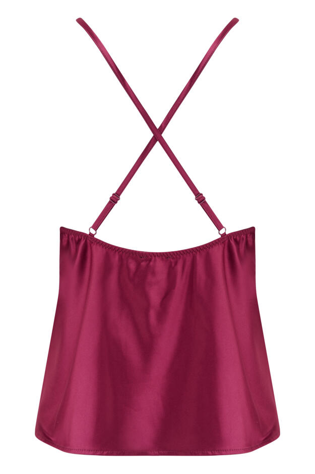Dusk Satin Lace Trim Cami and Short