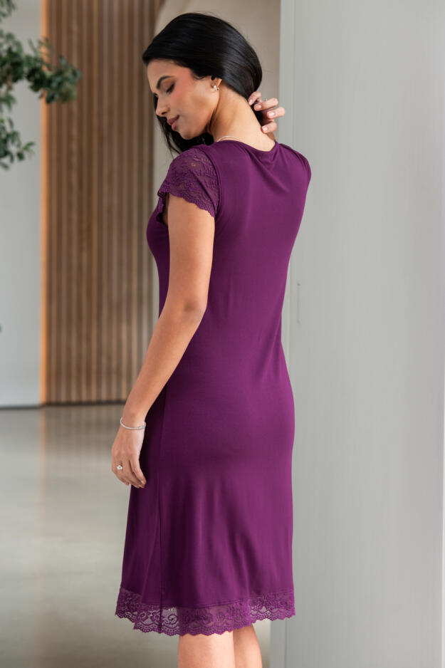 Bamboo Jersey Lace Secret Support Midi Chemise